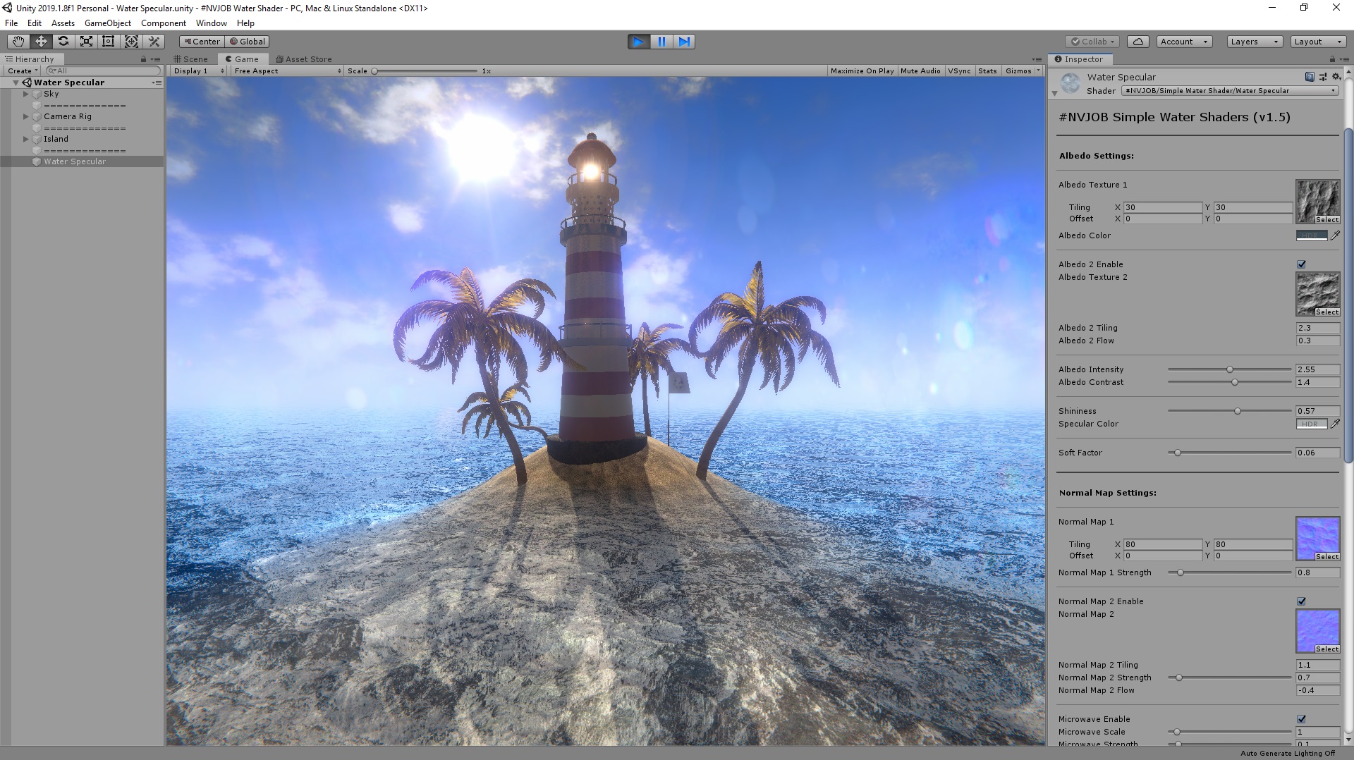 Simple Water Shaders. Shaders Settings (/ Simple Water Shader / Water ...